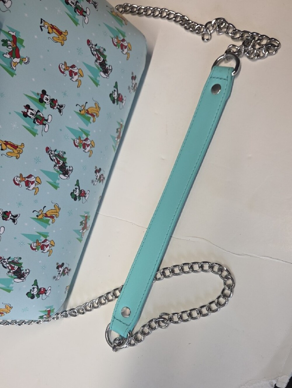 Loungefly Mint Green Holiday Disney Character Satchel - Picture 5 of 8